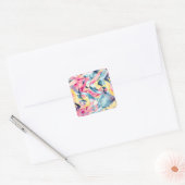 Pastel Lint Breeze Ballet Vierkante Sticker (Envelop)
