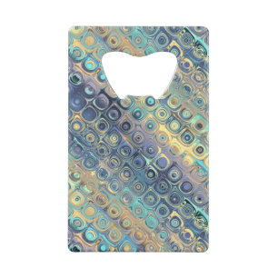 Pastel Liquid Stippen Abstract Patroon Creditkaart Flessenopener