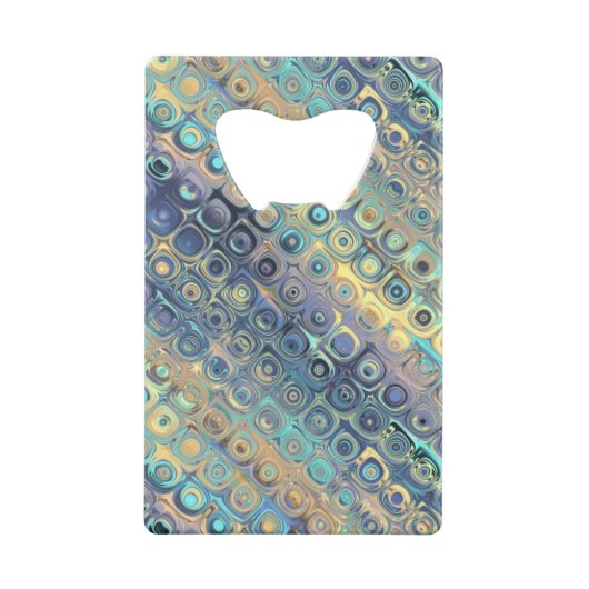 Pastel Liquid Stippen Abstract Patroon Creditkaart Flessenopener (Voorkant)