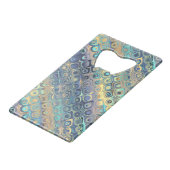 Pastel Liquid Stippen Abstract Patroon Creditkaart Flessenopener (Voorkant Gekanteld)