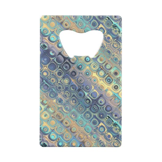 Pastel Liquid Stippen Abstract Patroon Creditkaart Flessenopener (Achterkant)