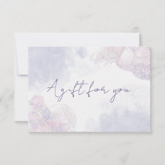 Pastel Liquid Waterverf Ink Certificate Gift Kaart