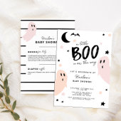 Pastel Little Boo op de weg Halloween Baby shower Kaart