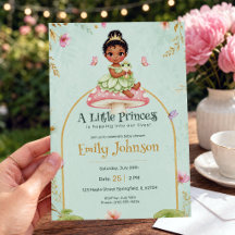 Pastel Little Princess Baby Shower Uitnodiging
