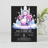 Pastel Little Princess Verjaardag Kaart (Staand voorkant)