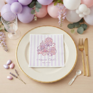 Pastel Little Sugar Plum Baby Shower  Servet