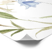 Pastel Little Wildflower Meisje 1e verjaardag Welk Poster (Hoek)