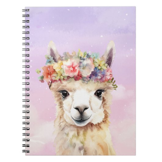 Pastel Llama-Notitieboek Notitieboek (Voorkant)