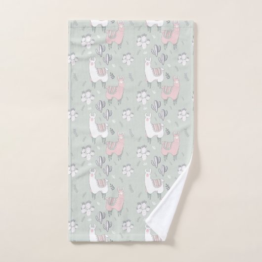 Pastel Llama Pattern Bad Handdoek (Handdoek)