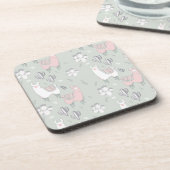 Pastel Llama Pattern Bier Onderzetter (Linkerzijde)