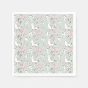Pastel Llama Pattern Servet
