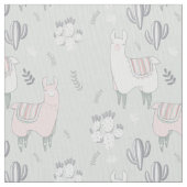 Pastel Llama Pattern Stof (Close Up)