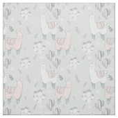 Pastel Llama Pattern Stof (Swatch)