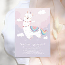 Pastel Llamacorn Regenboog Eerste Verjaardag