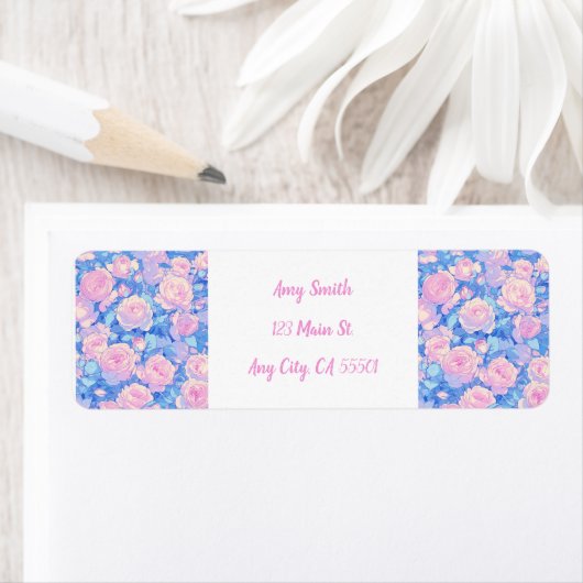 Pastel Lofi Floral Retourlabels Etiket (Insitu)