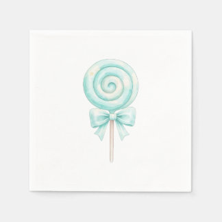 Pastel Lollypop Sweet One Verjaardag Servetten