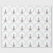 Pastel London Eye Theme Wrapping Paper Cadeaupapier (Vlak)