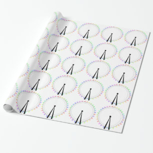 Pastel London Eye Theme Wrapping Paper Cadeaupapier