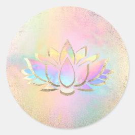Pastel Lotus bloem logo Ronde Sticker