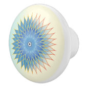 Pastel Lotus Bloem Meditatie Mandala Keramische Knop (Rechts)