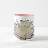 Pastel Lotus Bloesem Waterlelie Botanische Bloemen Mok (Midden)