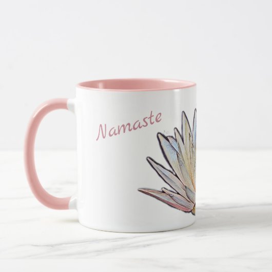 Pastel Lotus Bloesem Waterlelie Botanische Bloemen Mok (Links)