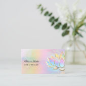 ・pastel lotus design visitekaartje (Staand voorkant)