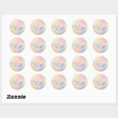 · Pastel Lotus Flower logo Classic Ronde sticker (Vel)