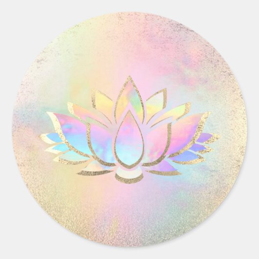 · Pastel Lotus Flower logo Classic Ronde sticker (Voorkant)