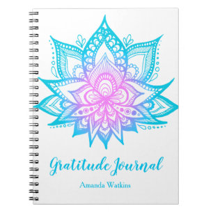 Pastel Lotus Flower Meditation Gratitude Journal Notitieboek
