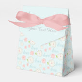 Pastel Love and Flowers Pattern Custom Text Bedankdoosjes (Voorkant Zijde)