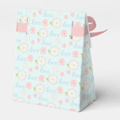 Pastel Love and Flowers Pattern Custom Text Bedankdoosjes (Achterkant)