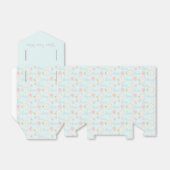 Pastel Love and Flowers Pattern Custom Text Bedankdoosjes (Uitgevouwen)