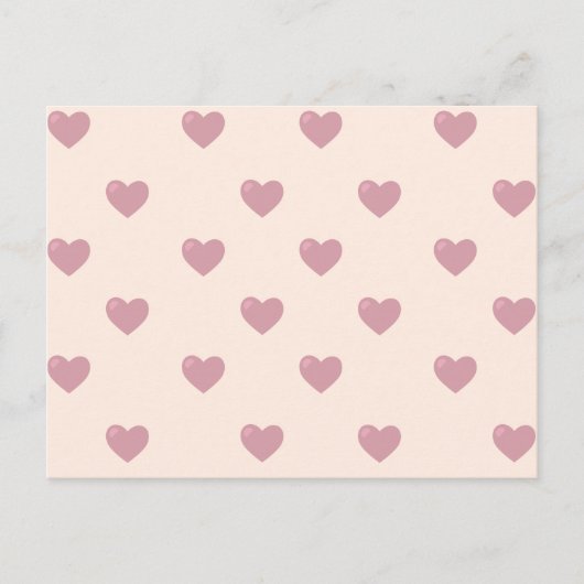 Pastel Love Hearts Briefkaart (Voorkant)