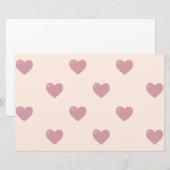 Pastel Love Hearts Briefpapier (Voorkant / Achterkant)