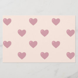 Pastel Love Hearts Briefpapier