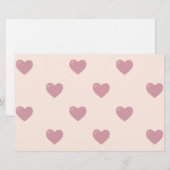 Pastel Love Hearts Briefpapier (Voorkant / Achterkant)