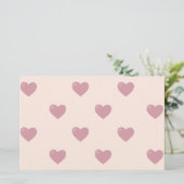 Pastel Love Hearts Briefpapier (Staand voorkant)
