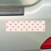 Pastel Love Hearts Bumpersticker (Op auto)