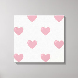 Pastel Love Hearts Canvas Afdruk