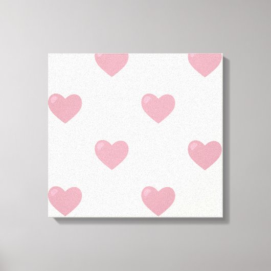 Pastel Love Hearts Canvas Afdruk (Voorkant)