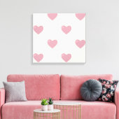 Pastel Love Hearts Canvas Afdruk (Insitu (Woonkamer))