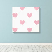 Pastel Love Hearts Canvas Afdruk (Insitu (Houten vloer))