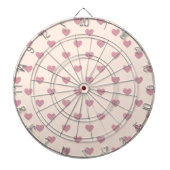 Pastel Love Hearts Dartbord (Voorkant)