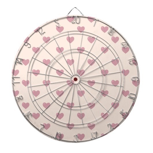 Pastel Love Hearts Dartbord (Voorkant)