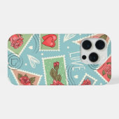Pastel Love Hearts Floral Phone Case iPhone Hoesje (Achterkant horizontaal)