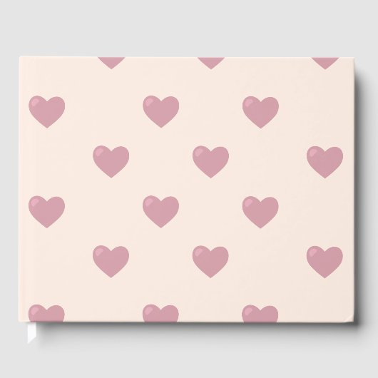 Pastel Love Hearts Gastenboek (Voorkant)