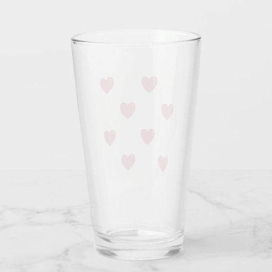 Pastel Love Hearts Glas (Achterkant)