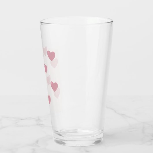 Pastel Love Hearts Glas (Links)