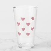 Pastel Love Hearts Glas (Voorkant)